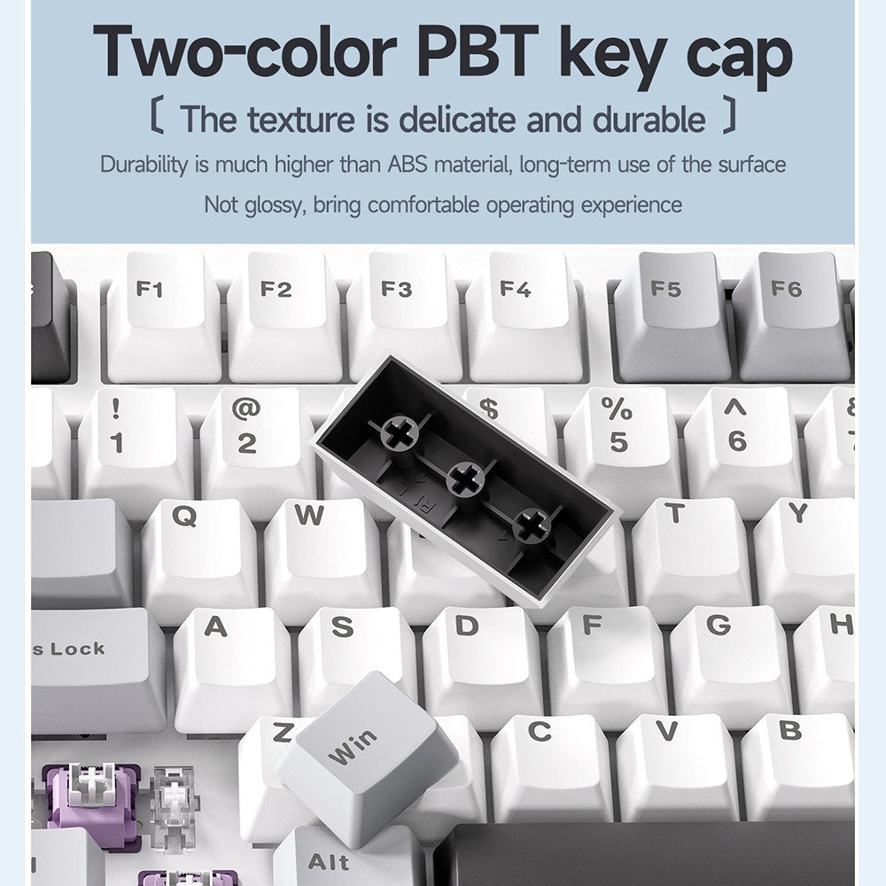 AULA F99 Wireless Mechanical Keyboard - Gasket Mount, Tri-Mode, 99-Key, Low-Delay Gaming with Light Effects