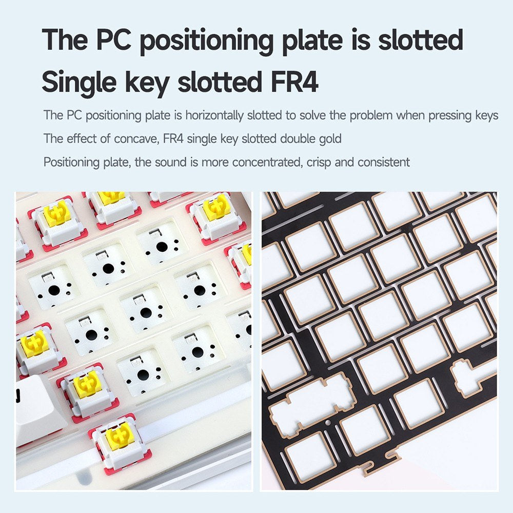 AULA F99 Wireless Mechanical Keyboard - Gasket Mount, Tri-Mode, 99-Key, Low-Delay Gaming with Light Effects