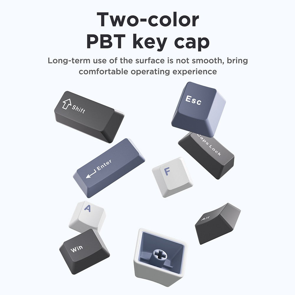 AULA F87 Wireless Mechanical Keyboard - Gasket Structure, Tri-Mode Connectivity, 87-Key Low-Delay Gaming with Light Effects
