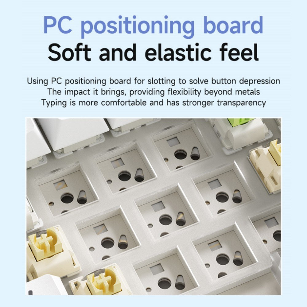 AULA F75 Wireless Mechanical Keyboard - Gasket Structure, Tri-Mode, 80-Key Low-Delay Gaming with Light Effects