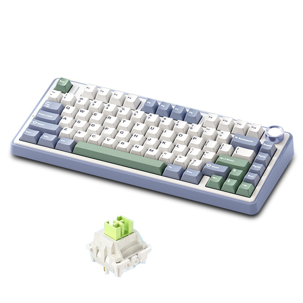 AULA F75 Wireless Mechanical Keyboard - Gasket Structure, Tri-Mode, 80-Key Low-Delay Gaming with Light Effects