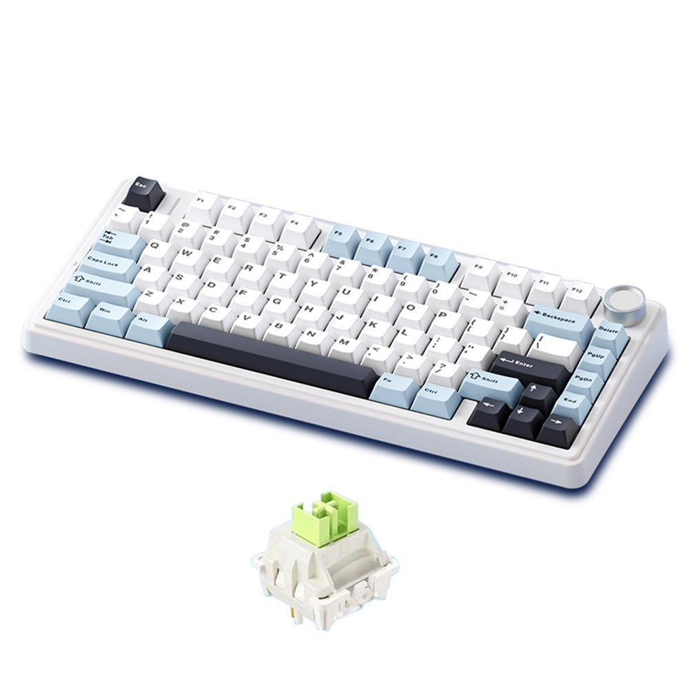 AULA F75 Wireless Mechanical Keyboard - Gasket Structure, Tri-Mode, 80-Key Low-Delay Gaming with Light Effects