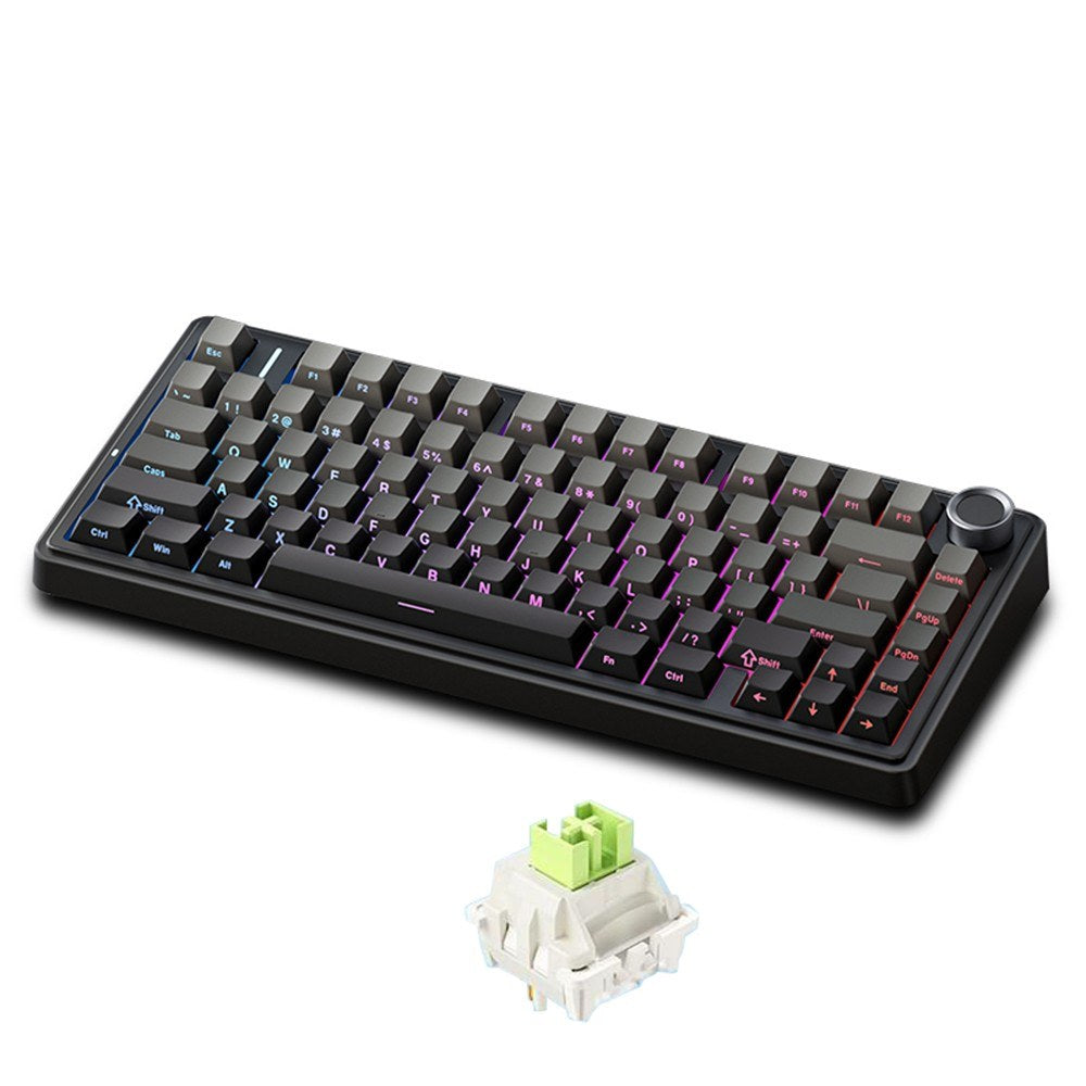 AULA F75 Wireless Mechanical Keyboard - Gasket Structure, Tri-Mode, 80-Key Low-Delay Gaming with Light Effects