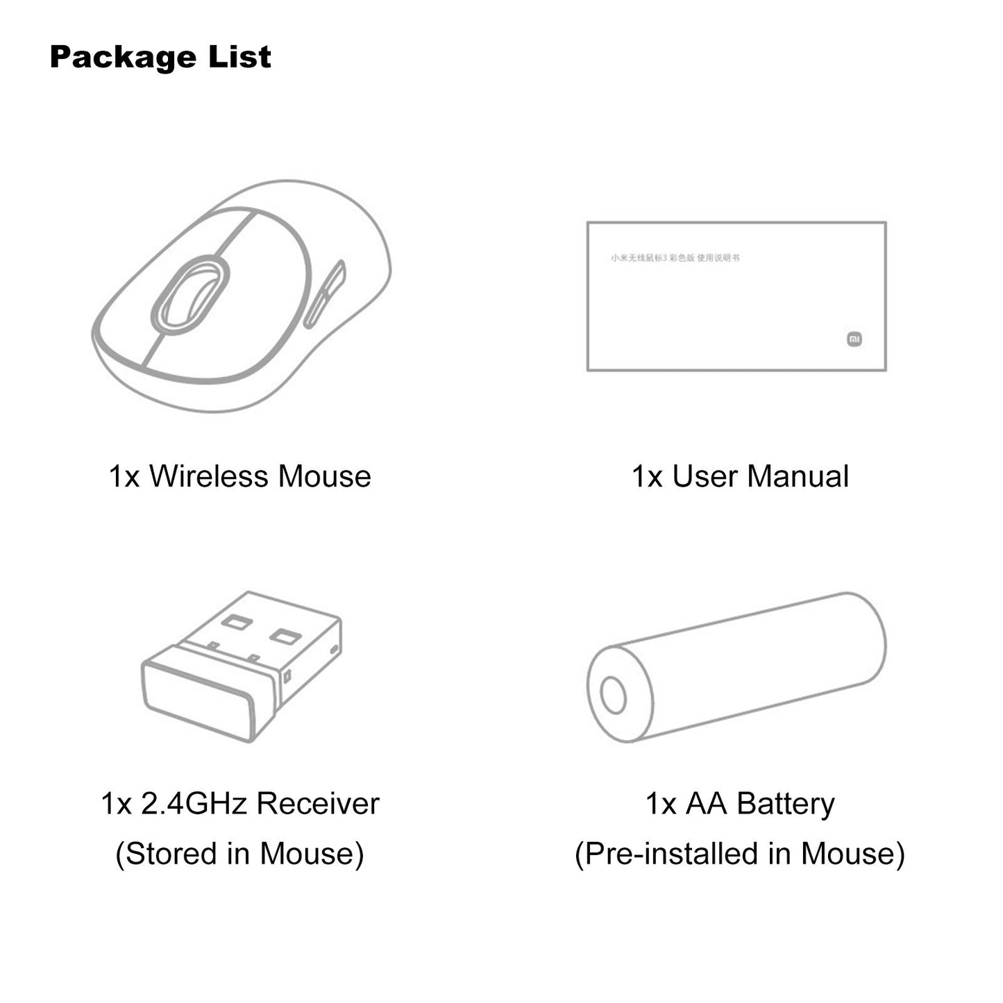 Xiaomi Wireless Mouse 3 - Dual Mode 2.4GHz & Bluetooth, Ergonomic High-Speed Design