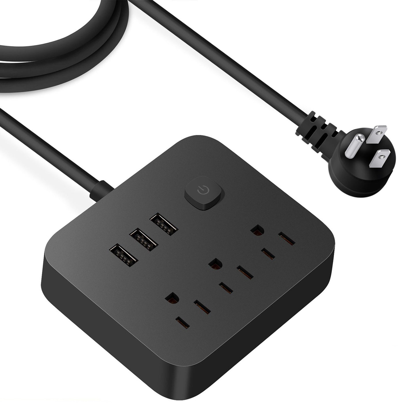 Slim Surge Protector Power Strip with 3 Outlets & 3 USB Ports, 3.9Ft Cord for Home, Office, Travel