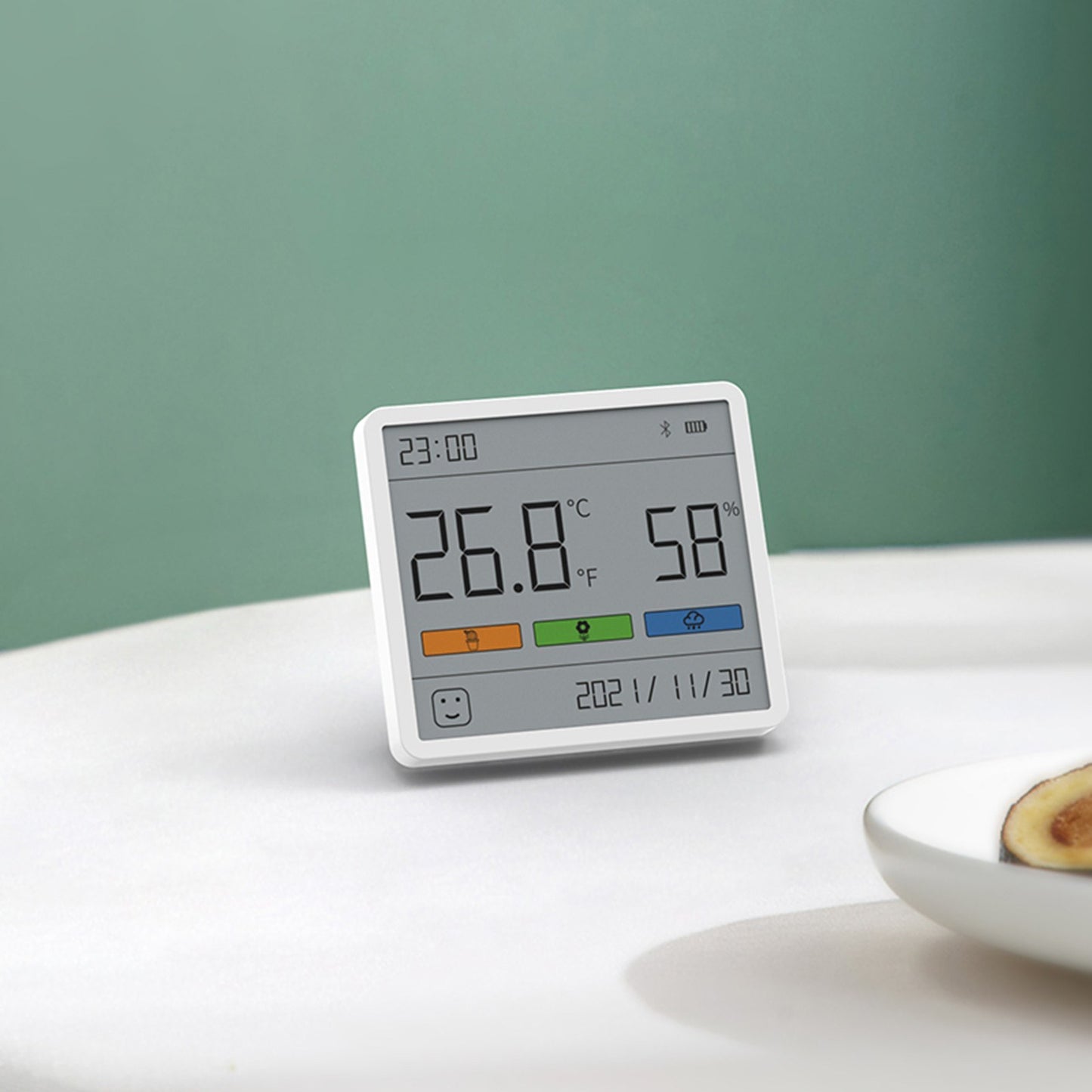 ATuMan TH1 LCD Indoor Hygrometer: Temperature Humidity Monitor with Clock