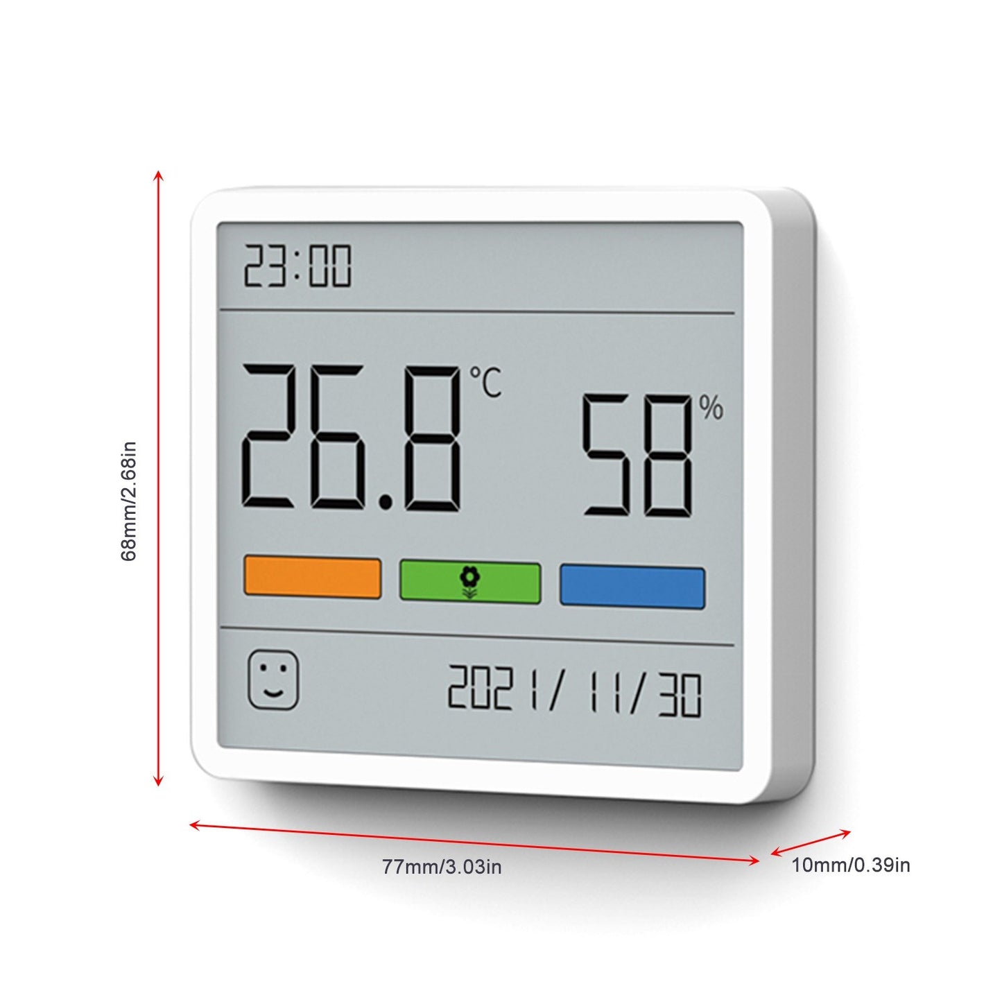 ATuMan TH1 LCD Indoor Hygrometer: Temperature Humidity Monitor with Clock