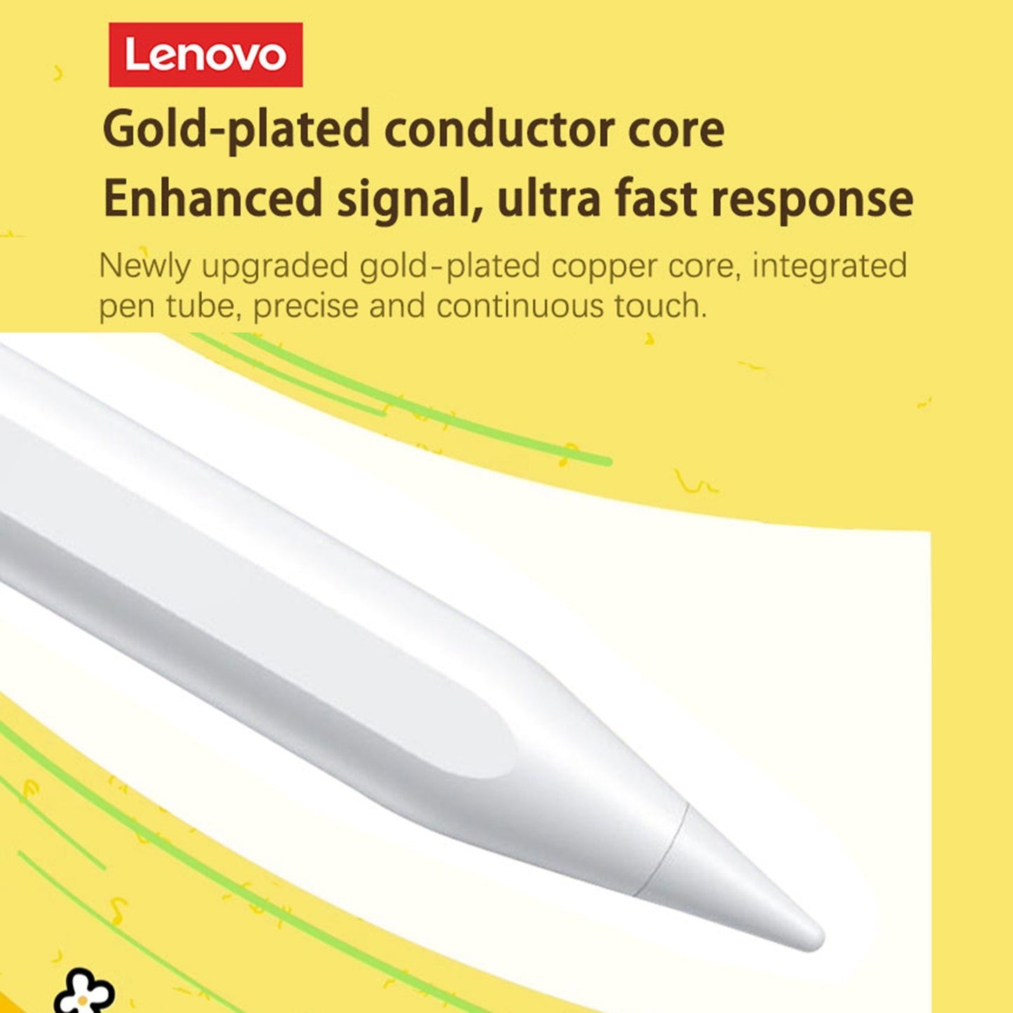 Lenovo BP16 High-Sensitivity Magnetic Digital Pen with Ultra-Fine Tips for Apple iPad/Android