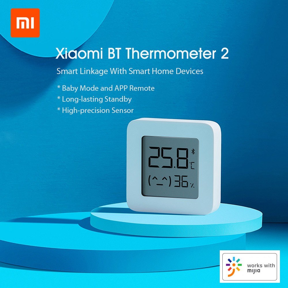 4-Pack Xiaomi Bluetooth Thermometer 2 with Smart Humidity Sensor for Home Comfort