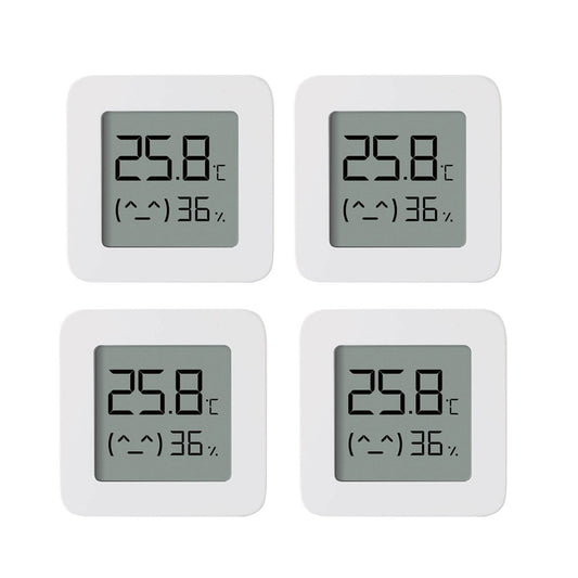 4-Pack Xiaomi Bluetooth Thermometer 2 with Smart Humidity Sensor for Home Comfort
