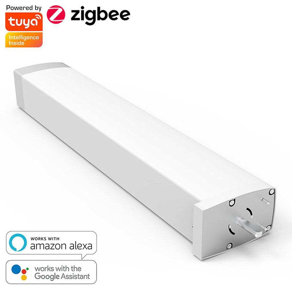 Smart Zigbee Electric Curtain Motor with Tuya WiFi App, Voice & Remote Control, Smart Timing