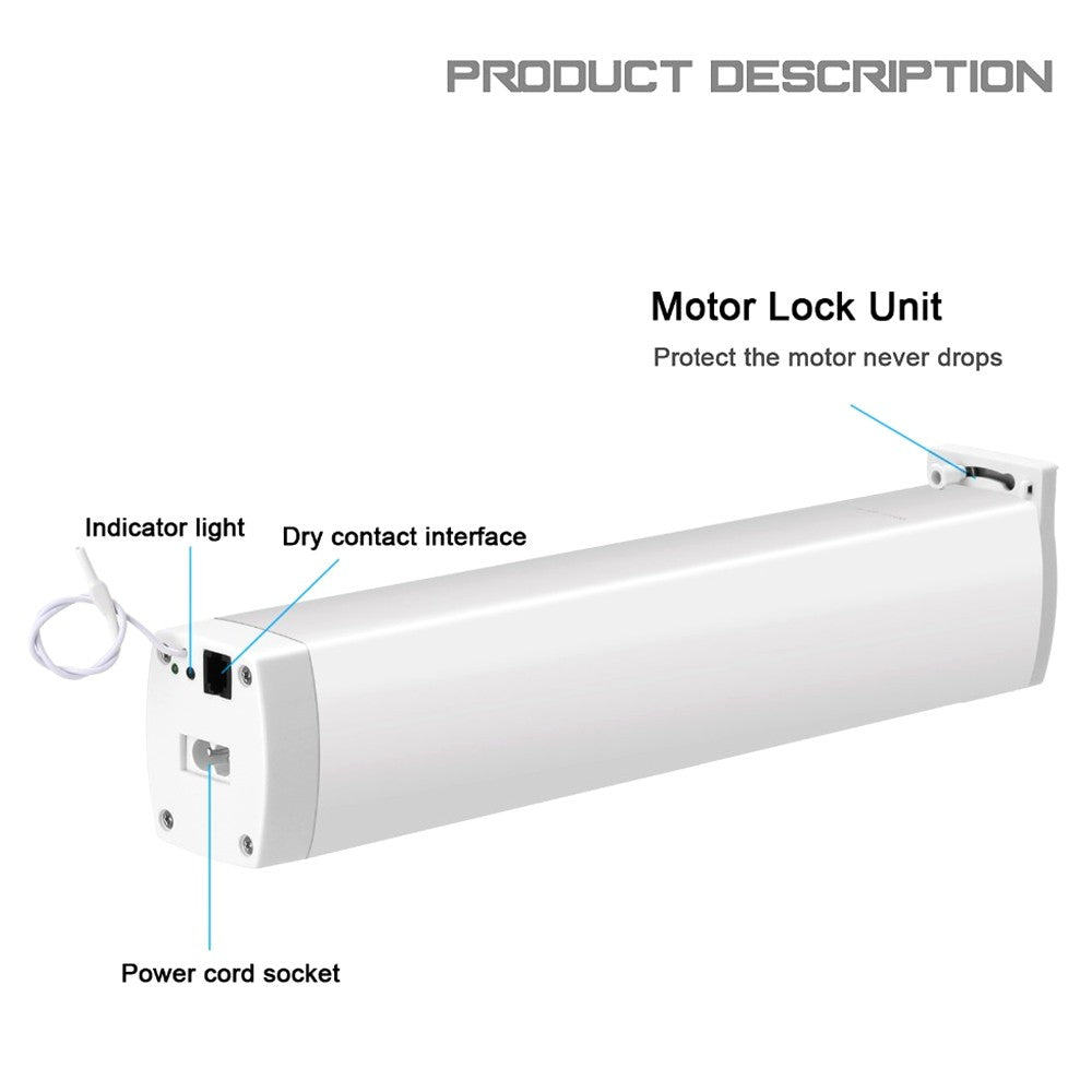 Smart Zigbee Electric Curtain Motor with Tuya WiFi App, Voice & Remote Control, Smart Timing