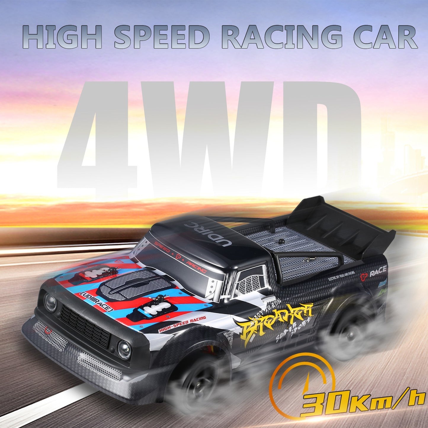 UdiRC UD1601 1/16 RC Drift Car - 4WD, 30km/h High-Speed RTR with Electronic Stability System