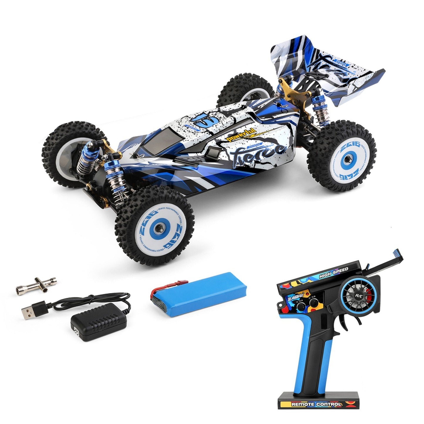 WLtoys 124017 1/12 High Speed 4WD RC Crawler, 75km/h Off-Road Racing Car with Metal Chassis, 2.4GHz RTR