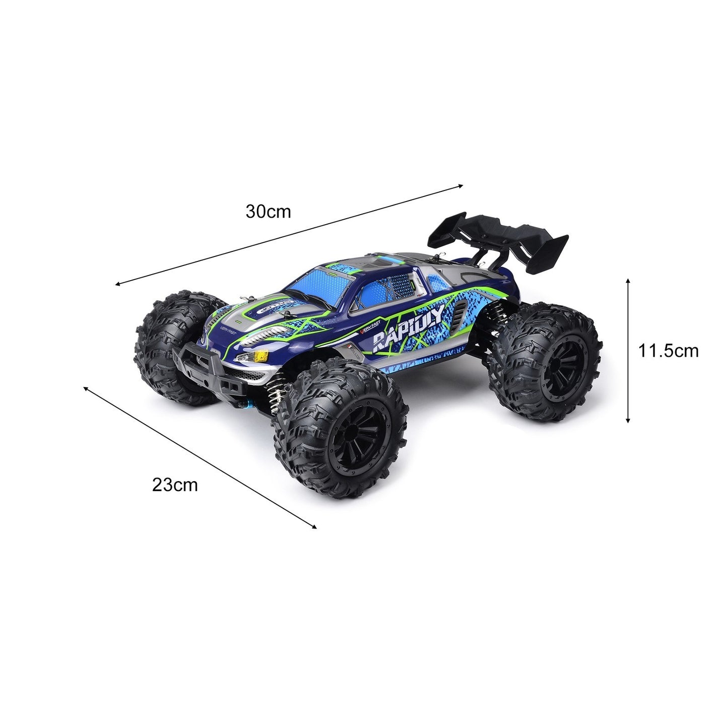 1/16 4WD 2.4GHz High-Speed Off-Road RC Truck, 38km/h Racing Car RTR