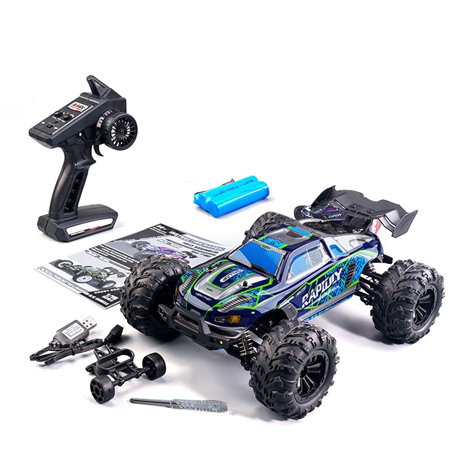 1/16 4WD 2.4GHz High-Speed Off-Road RC Truck, 38km/h Racing Car RTR