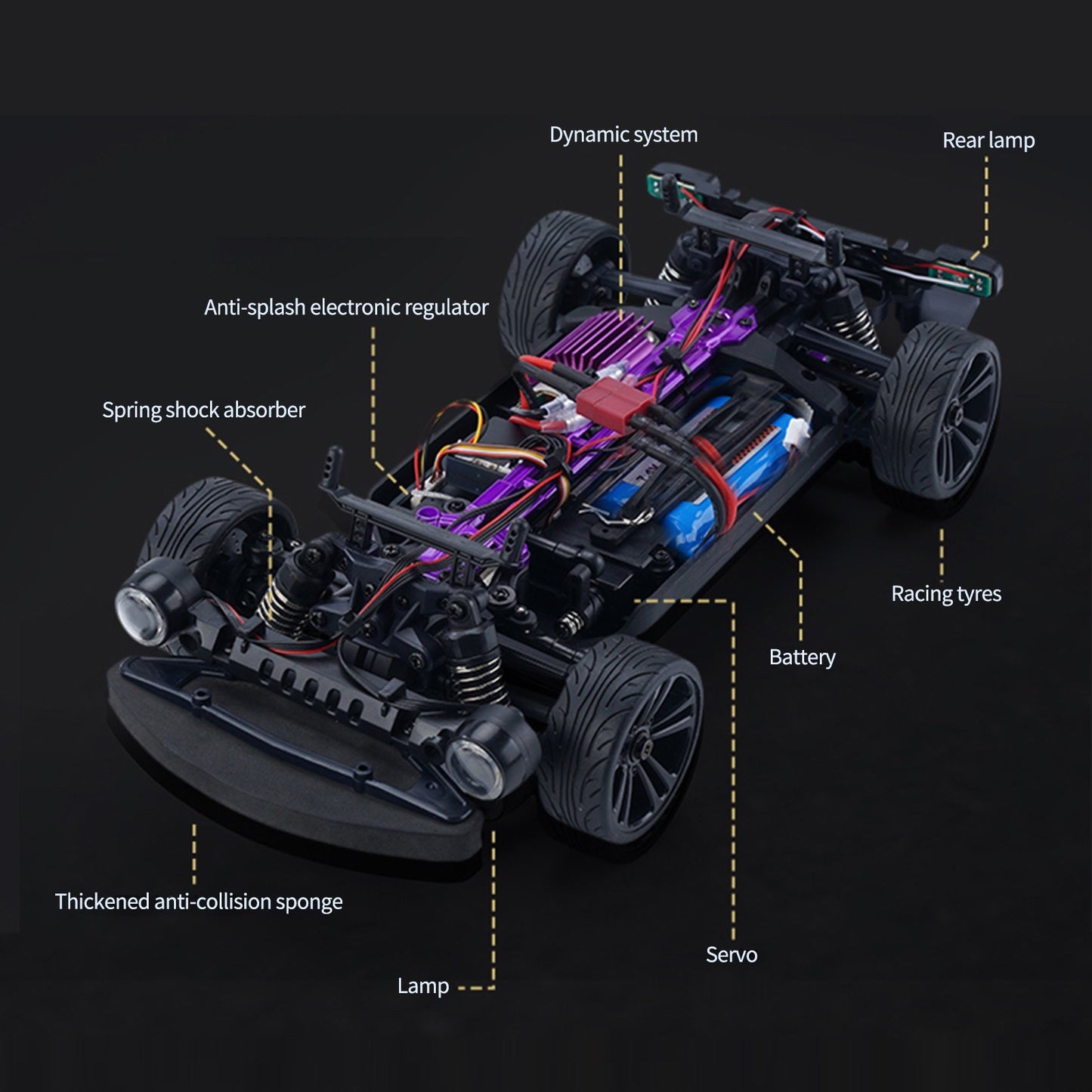 1/16 4WD 2.4GHz RC Drift Car - 35km/h RTR Race Car