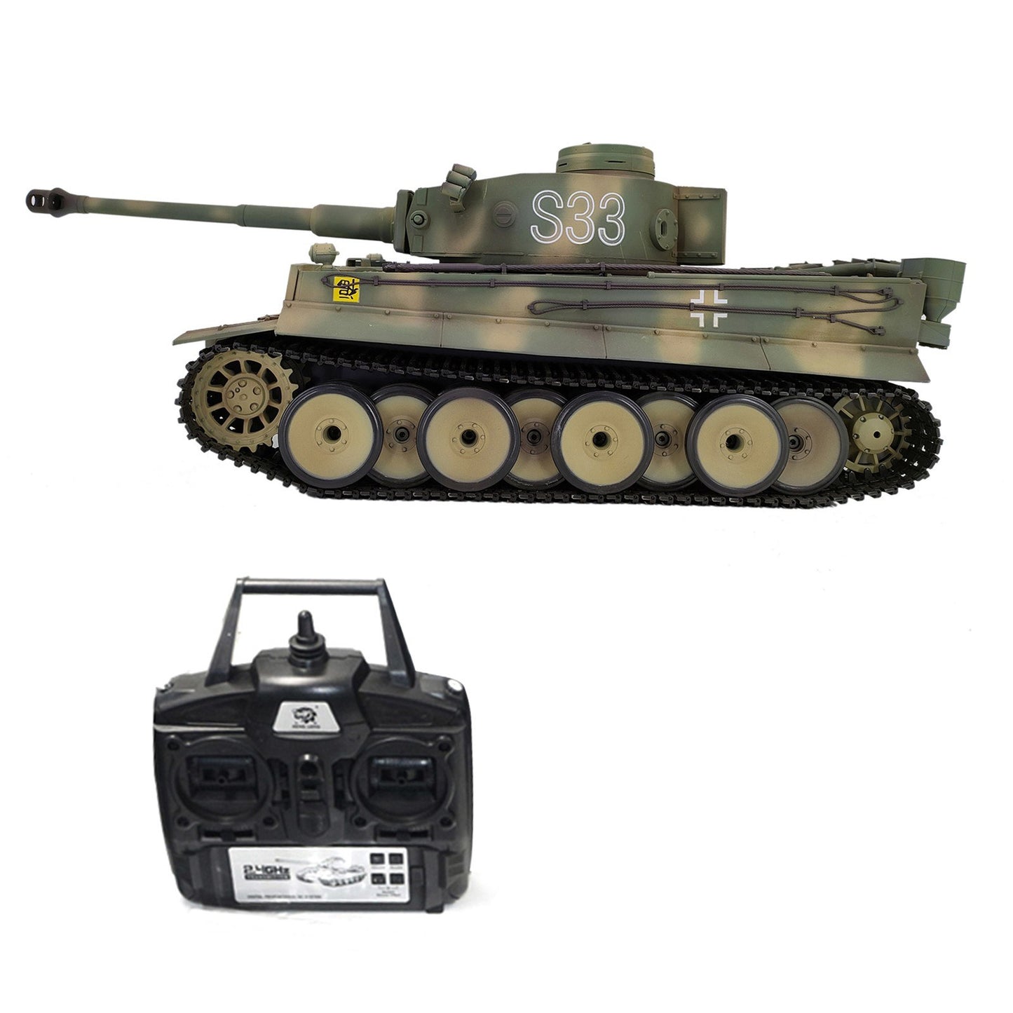 1/16 Scale Army RC Tank with Sound & Light - Remote Control Military Toy Vehicle