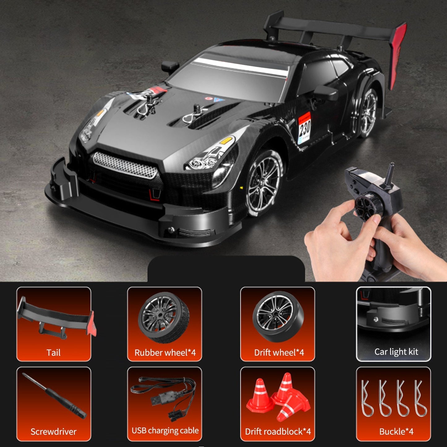 1/16 4WD RC Drift Car 2.4GHz 30km/h RTR Race Car