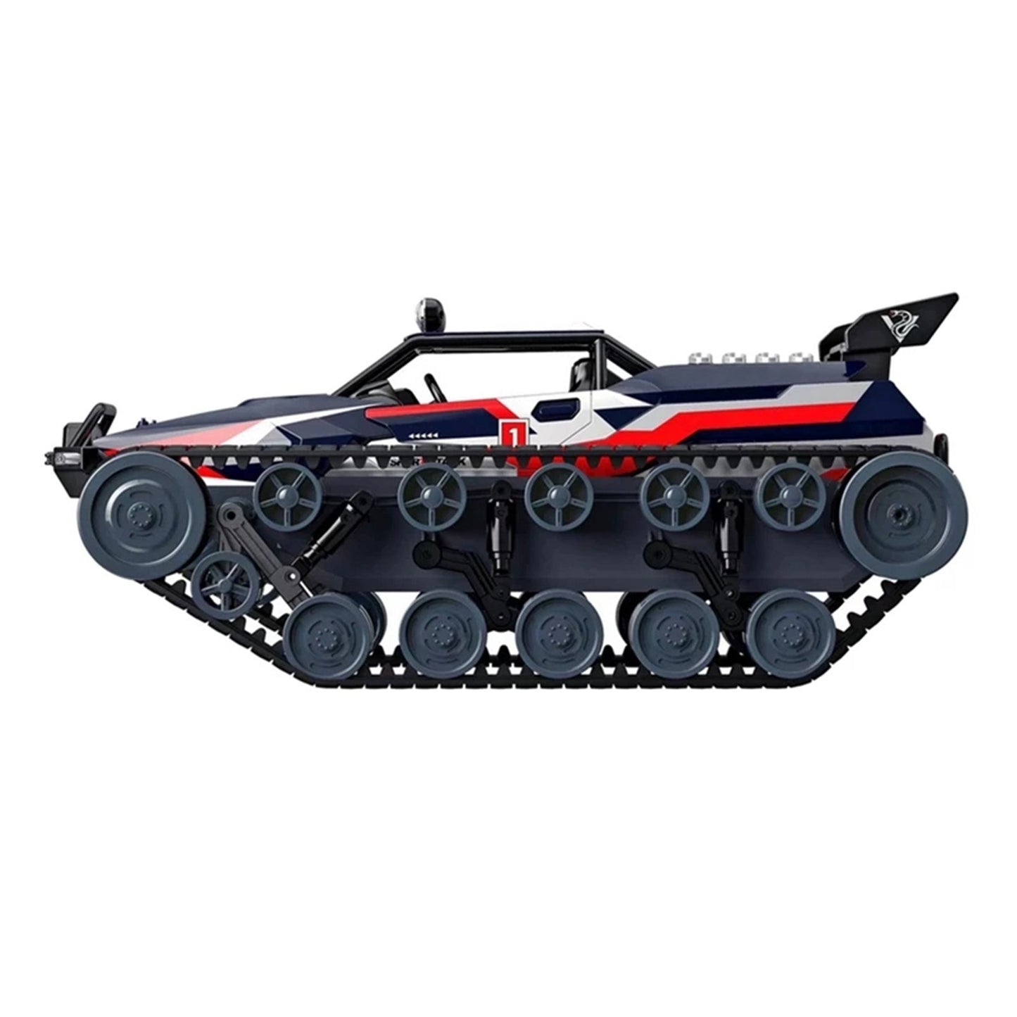 1/12 2.4GHz Alloy RC Tank Car with Remote Control and Spray Function