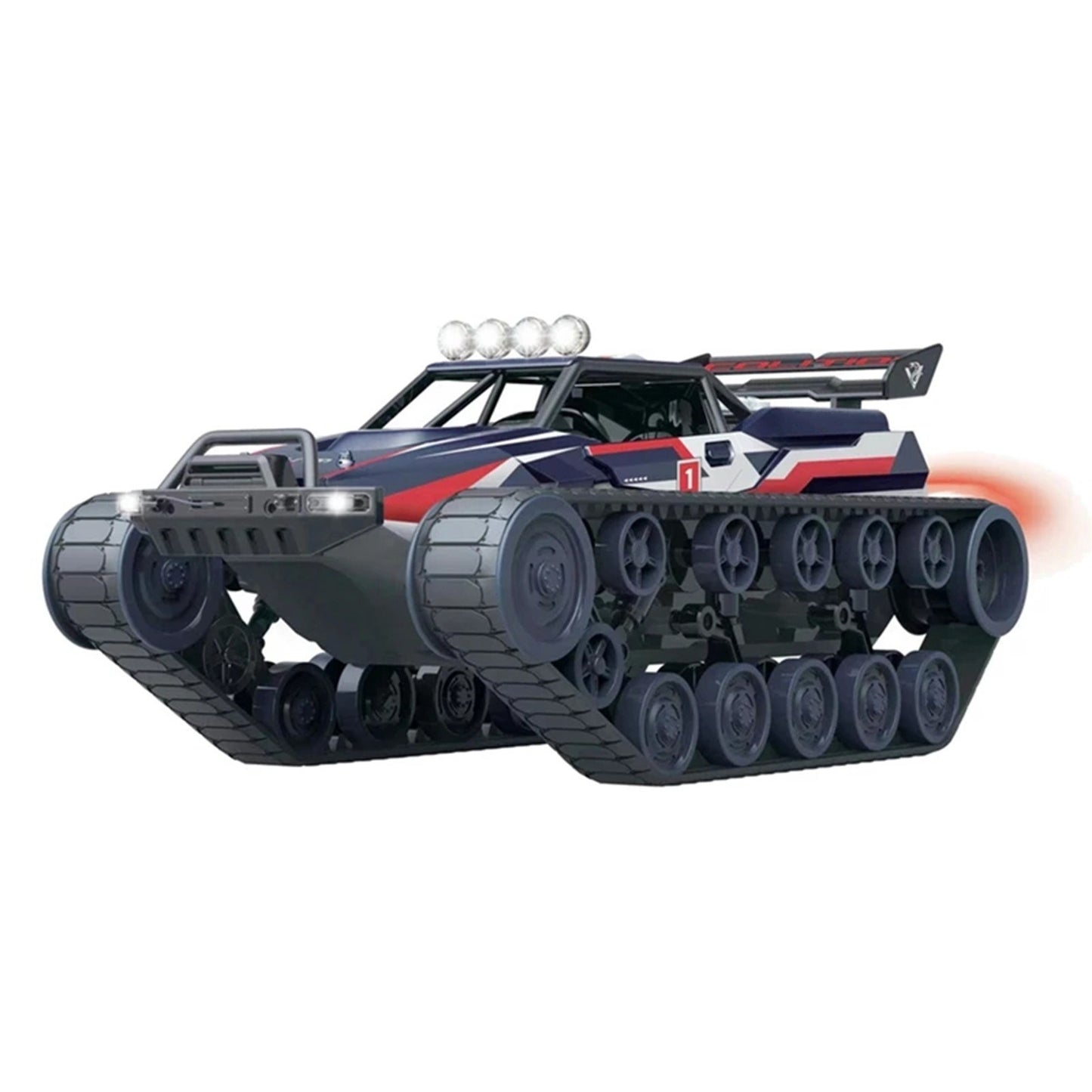 1/12 2.4GHz Alloy RC Tank Car with Remote Control and Spray Function