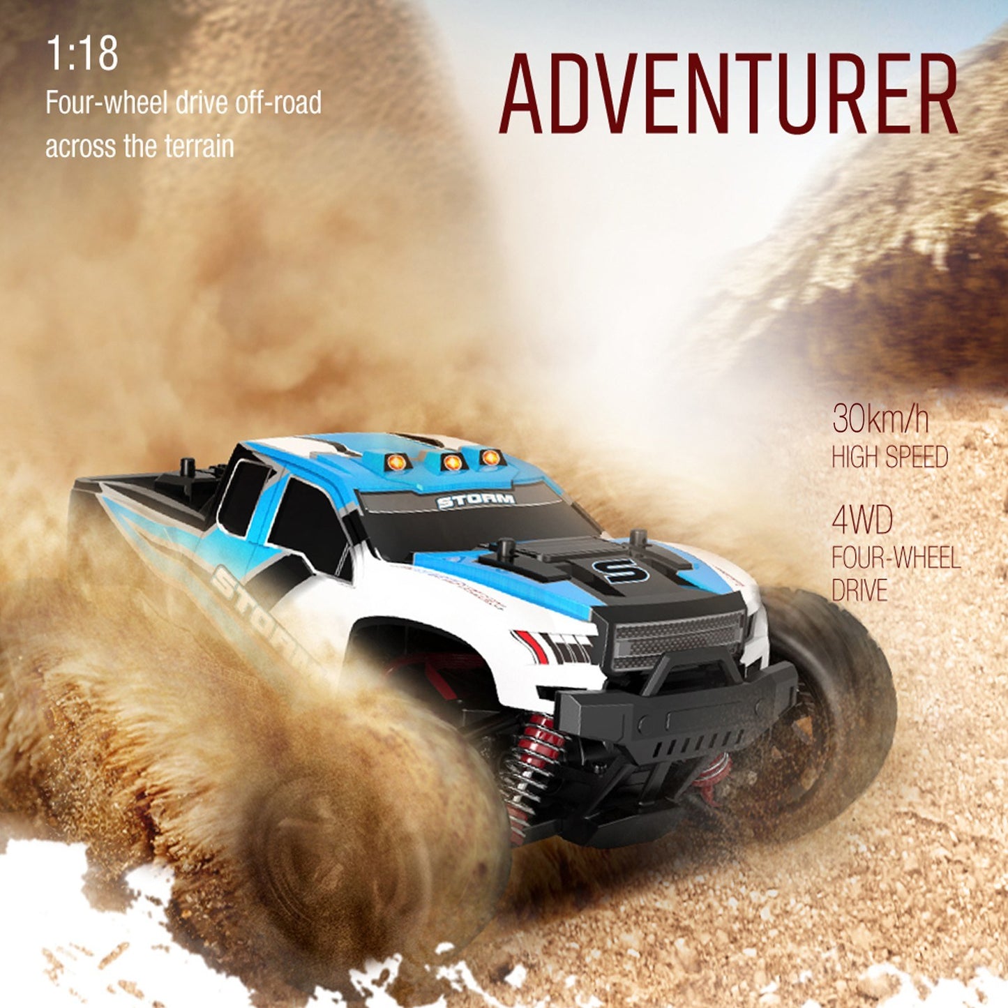 1/18 HS18302 4WD Off-Road RC Truck - 30KM/H Racing & Climbing Vehicle