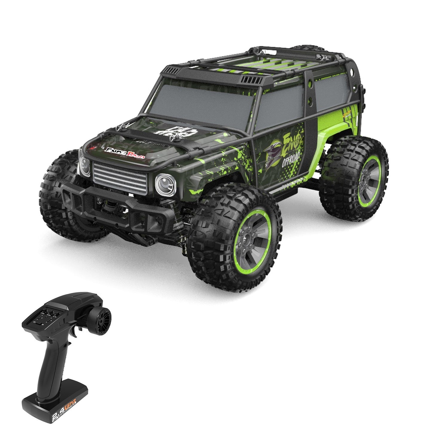 1/10 4WD Brushless Off-Road Racing Truck - 2.4GHz, 45km/h High Speed All-Terrain Climbing Car