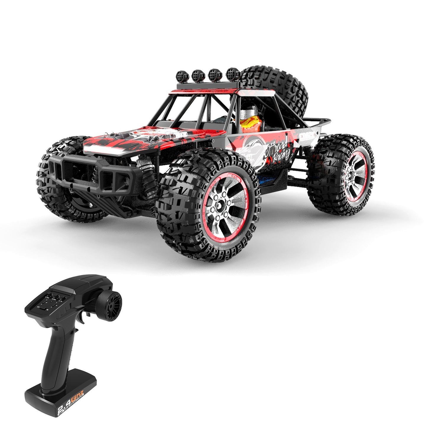 1/10 4WD Brushless Off-Road Racing Truck - 2.4GHz, 45km/h High Speed All-Terrain Climbing Car