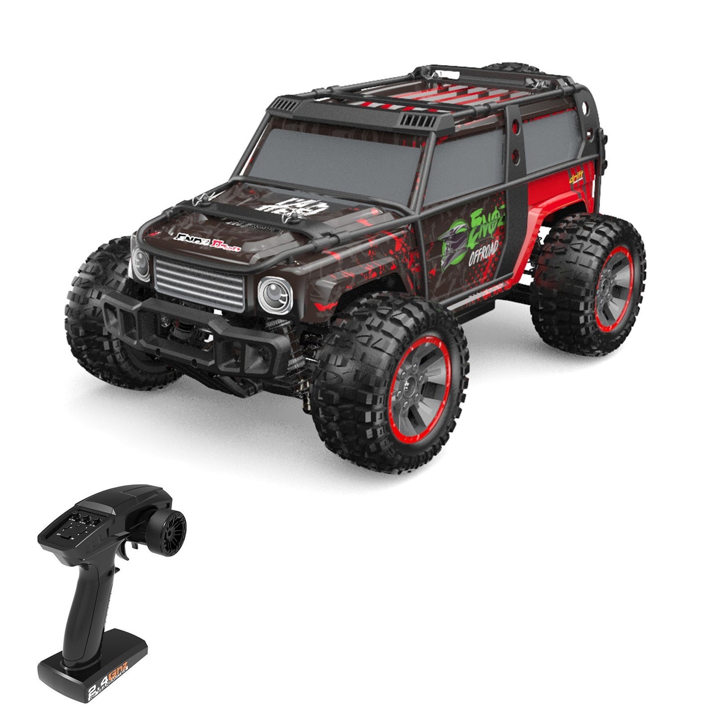 1/10 4WD Brushless Off-Road Racing Truck - 2.4GHz, 45km/h High Speed All-Terrain Climbing Car