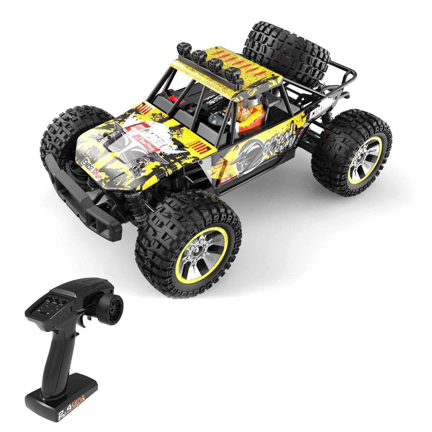 1/10 4WD Brushless Off-Road Racing Truck - 2.4GHz, 45km/h High Speed All-Terrain Climbing Car