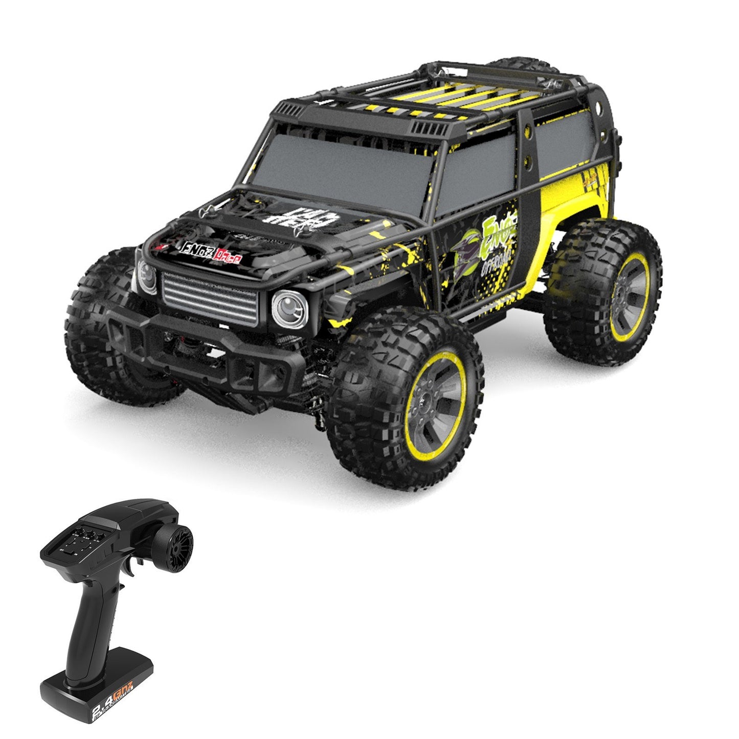 1/10 4WD Brushless Off-Road Racing Truck - 2.4GHz, 45km/h High Speed All-Terrain Climbing Car