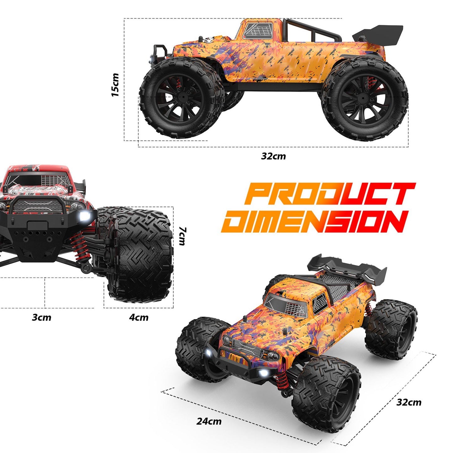 1/16 4WD 40km/h 9500E Off-Road Climbing Truck 2.4GHz