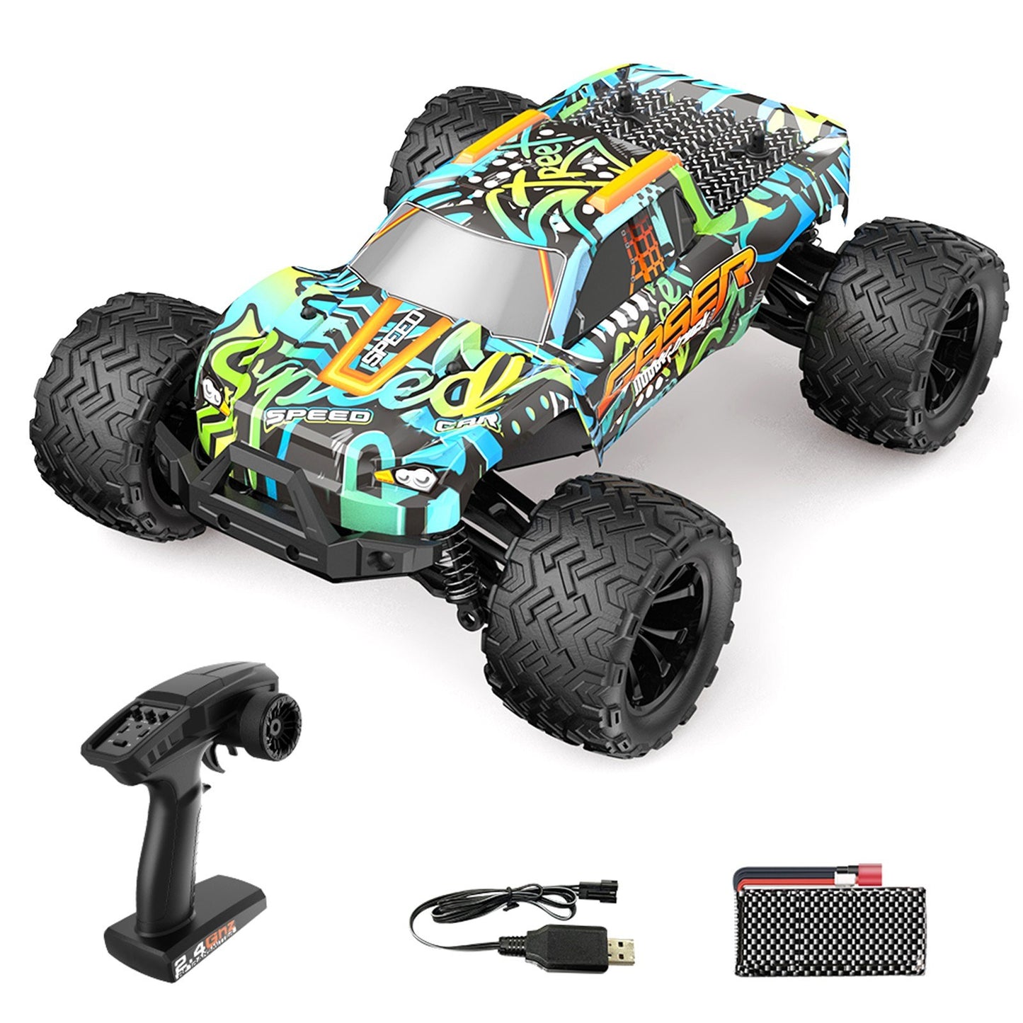 1/14 4WD Brushless Motor RC Climbing Truck, 2.4GHz, 45km/h Off-Road Car