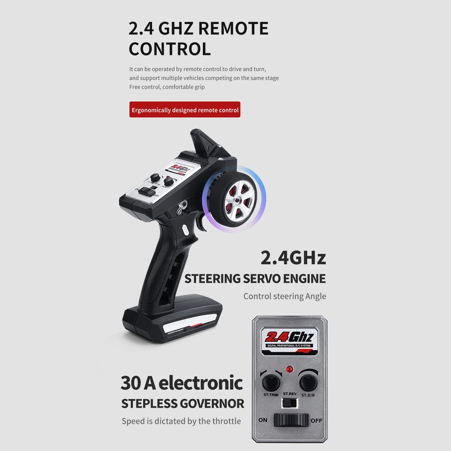 High-Speed 4WD RC Car with 7-Mode LED Headlights - SCY-16303 1/16 Scale, 35km/h