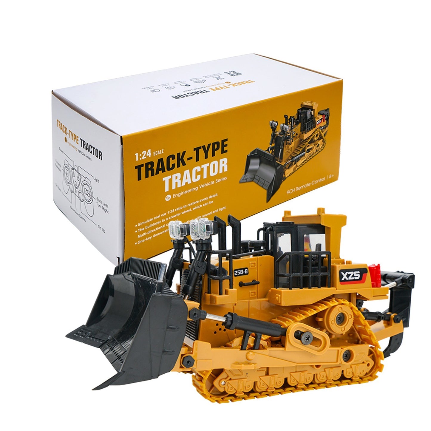 1:24 9CH 2.4G RC Bulldozer Tractor Truck
