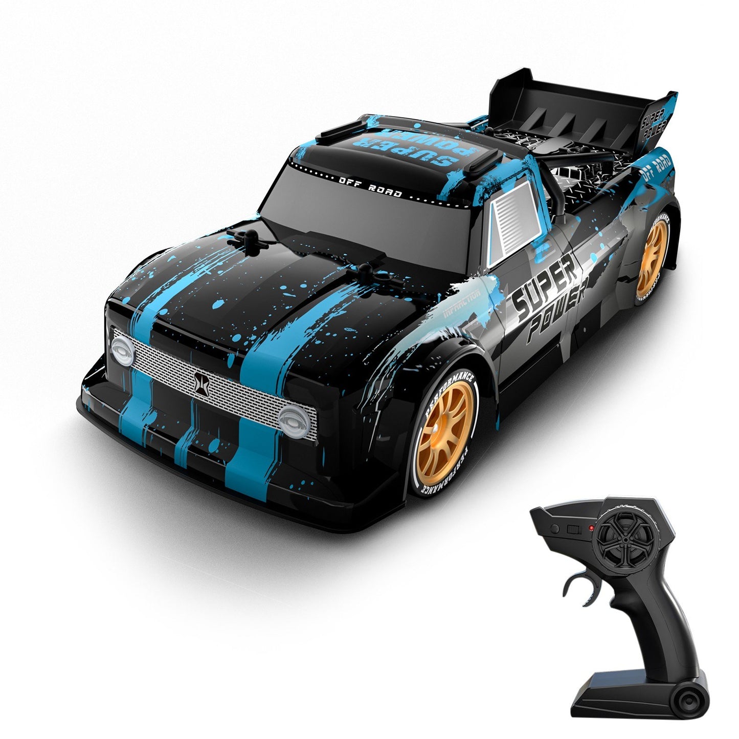 1/16 2.4GHz RC Drift Spray Car Race Short Truck