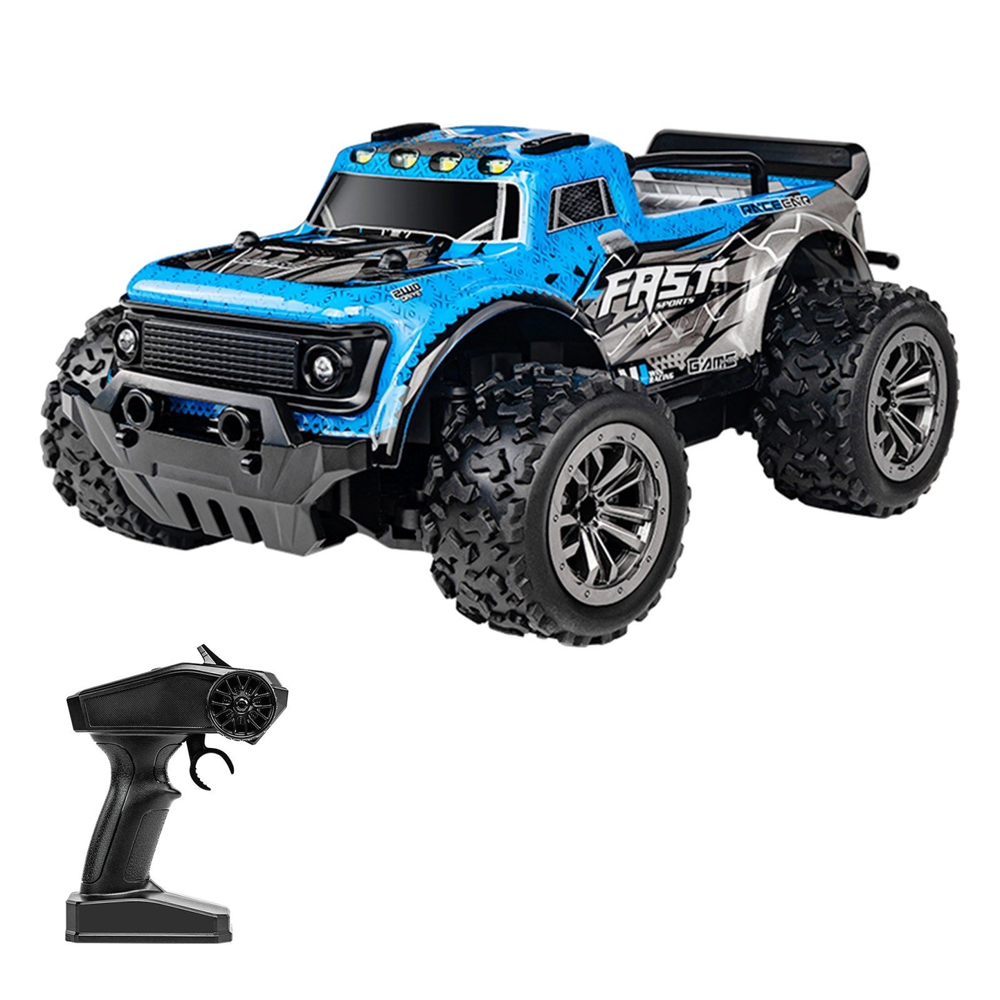 1/20 Scale 2.4GHz High-Speed 25KM/H RC Off-Road Truck with LED Lights