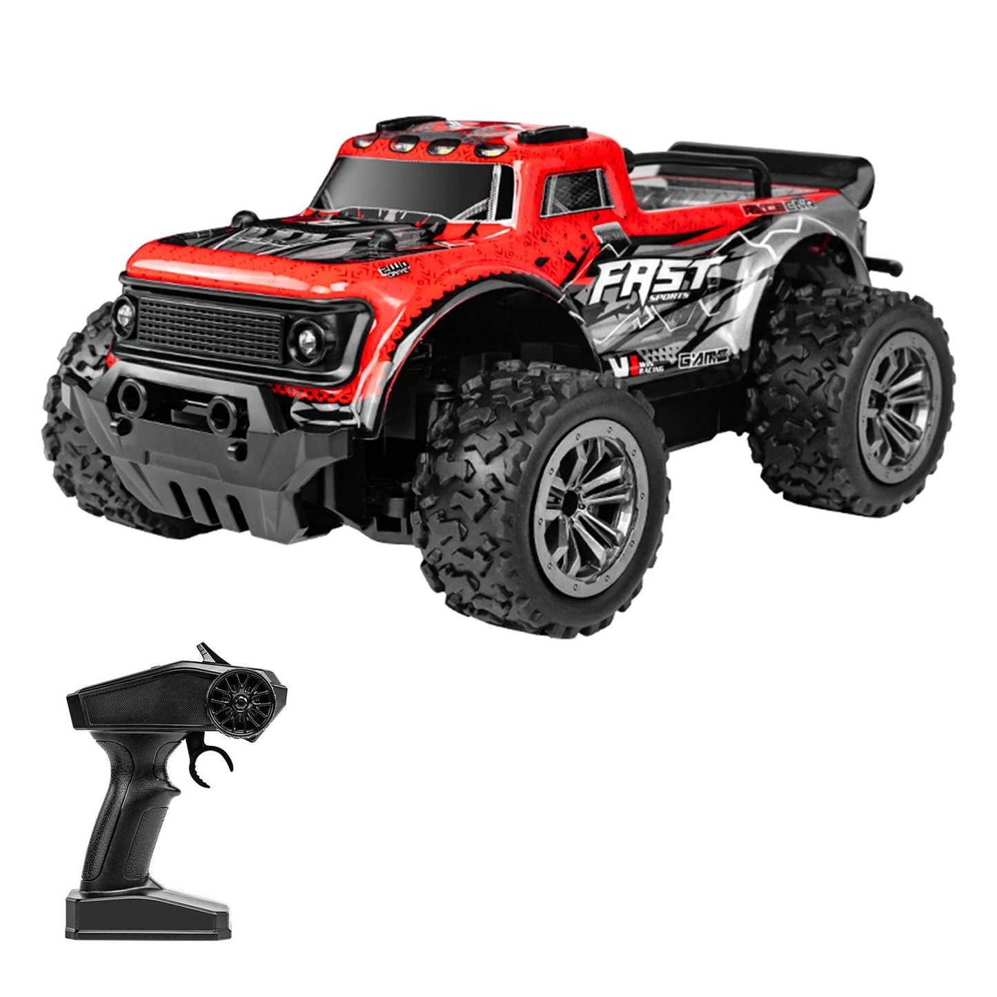 1/20 Scale 2.4GHz High-Speed 25KM/H RC Off-Road Truck with LED Lights