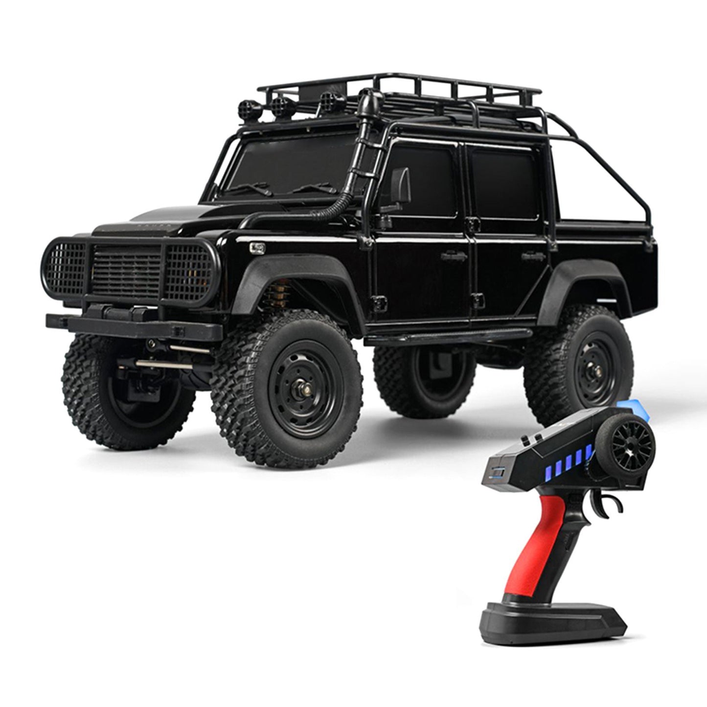 1/18 4WD Off-Road Remote Control Truck with LED Lights, 2.4GHz RC Car