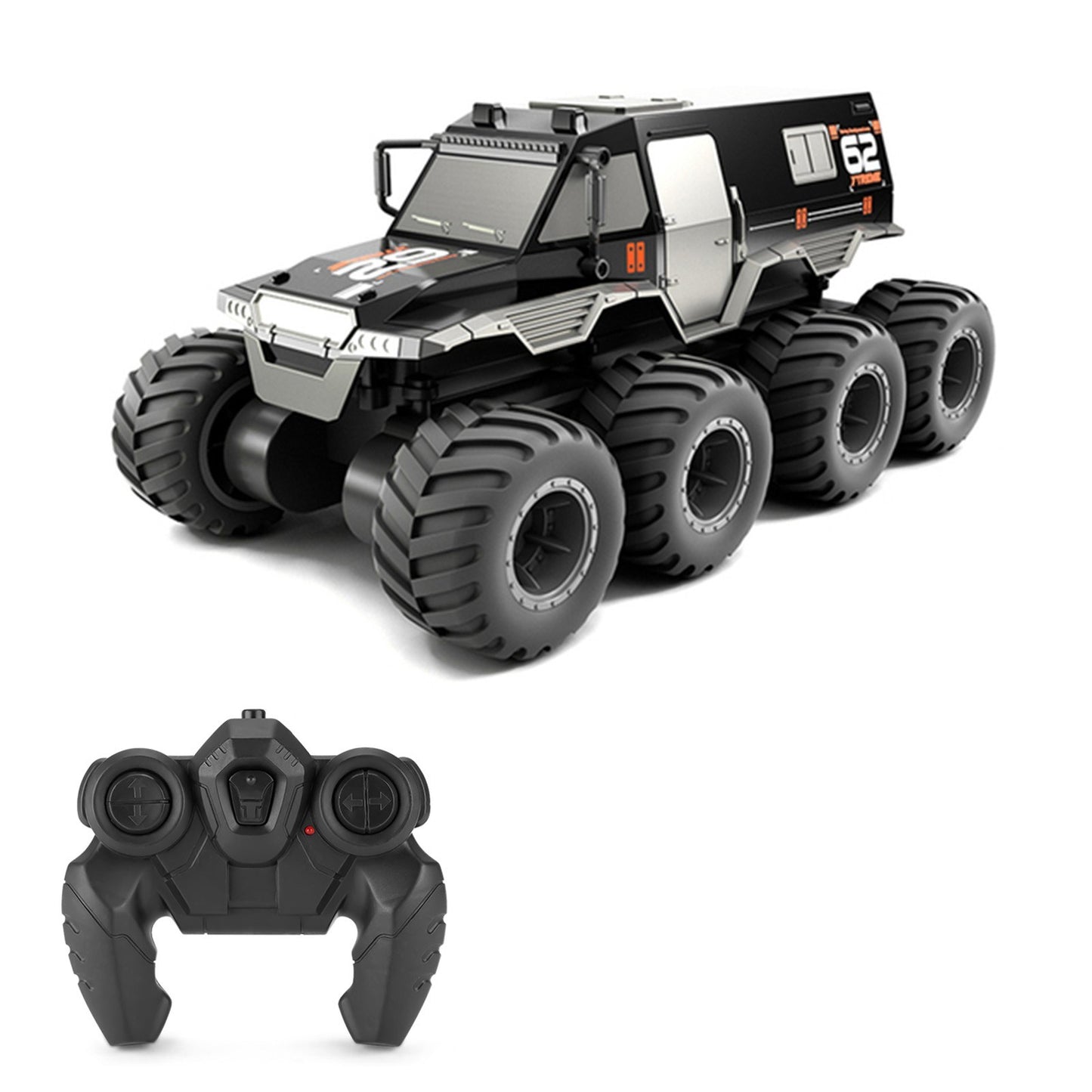 2.4G 8WD Amphibious Remote Control Armored Stunt Truck Toy