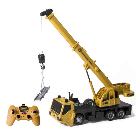 Rechargeable 2.4GHz 6-Channel Construction Crane Truck with Lights