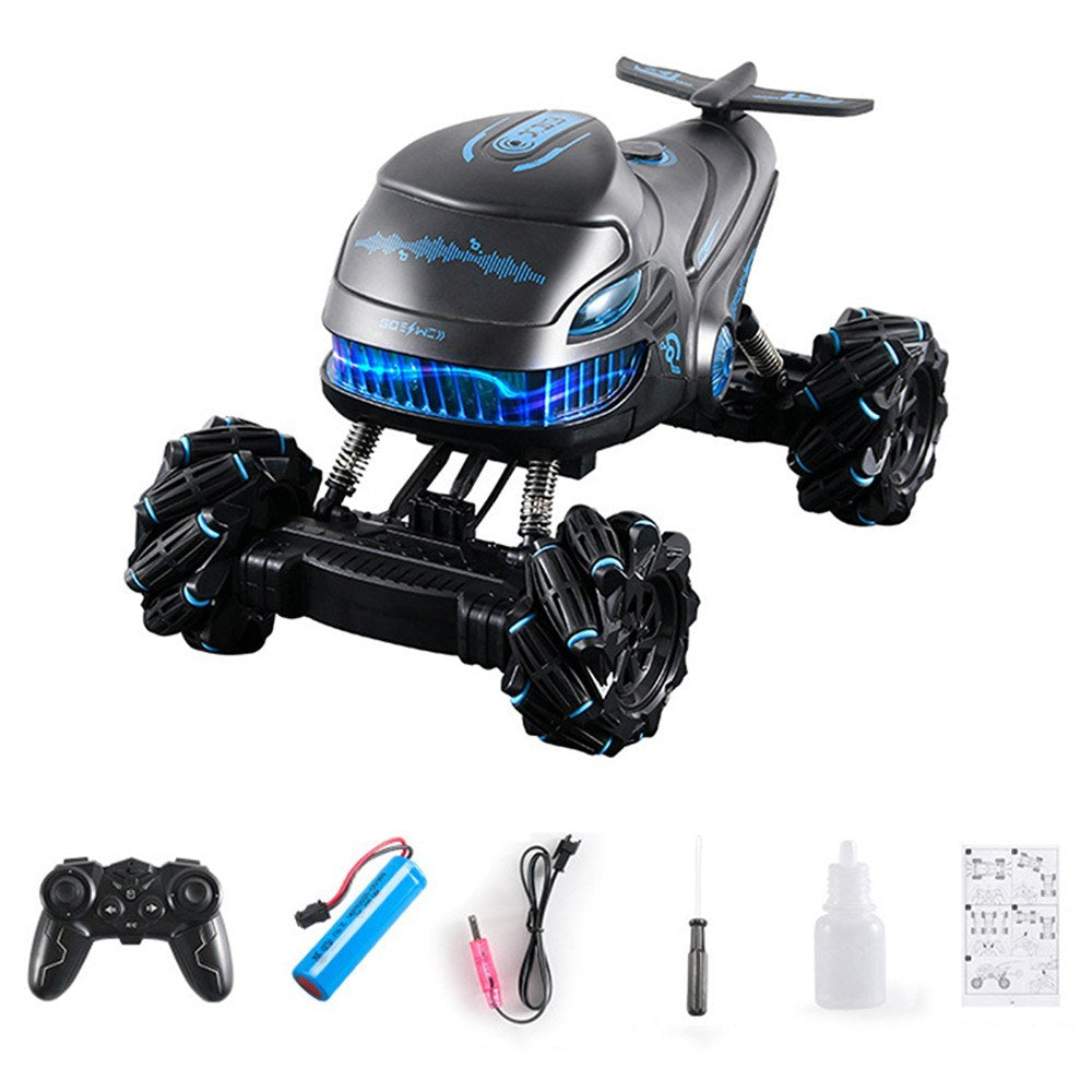 2.4GHz 360° Rotating RC Car Toy with Lights, Sound & 4WD Spray