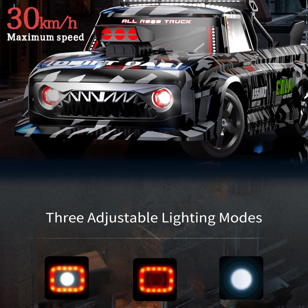 1:12 4WD High-Speed 30KM/H RC Drift Car with LED Lights