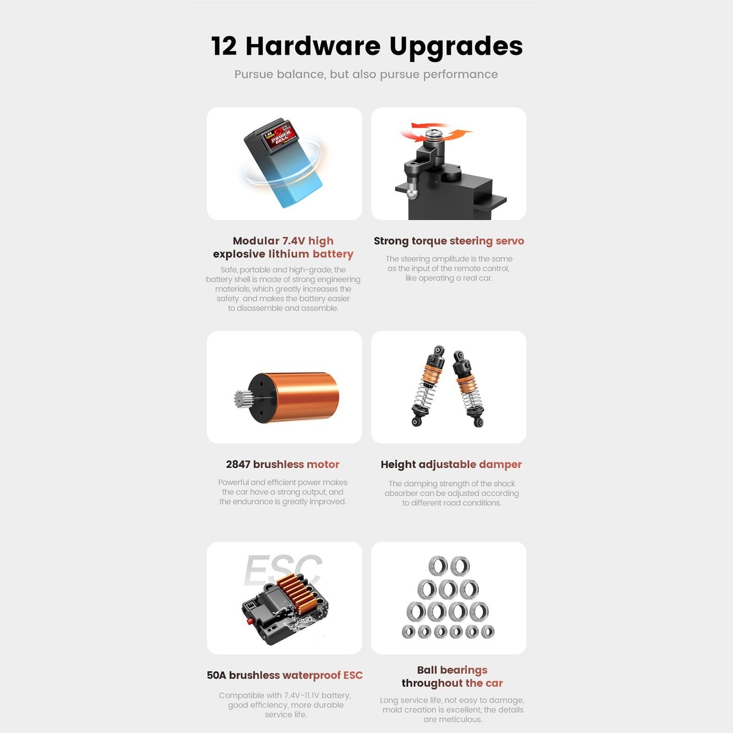 2.4G High-Speed Electric Car Toy with Brushless Motor - 52km/h Rechargeable Vehicle