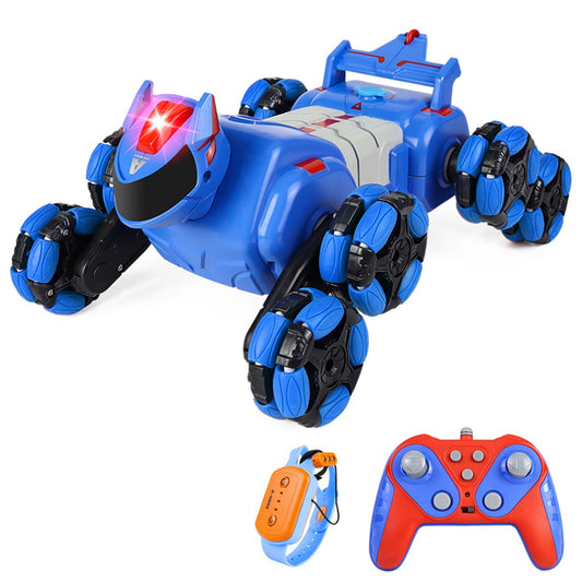 Gesture-Controlled LED Spray Stunt RC Car with Music