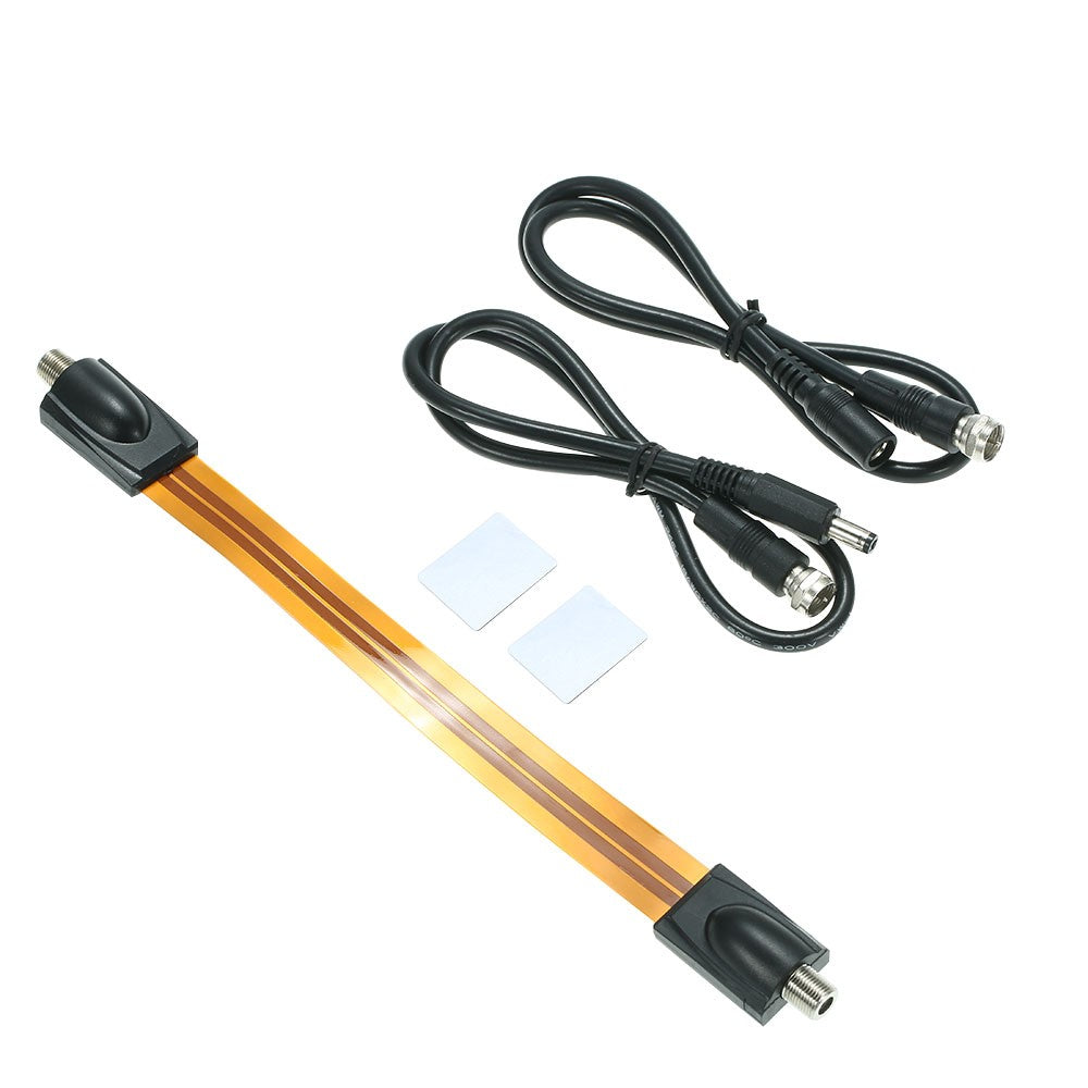 Slim Flat Power Cable 26cm - No Drill F Connector with F Male Camera Adapter