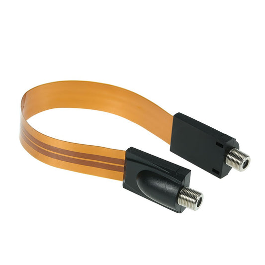 Slim Flat Power Cable 26cm - No Drill F Connector with F Male Camera Adapter