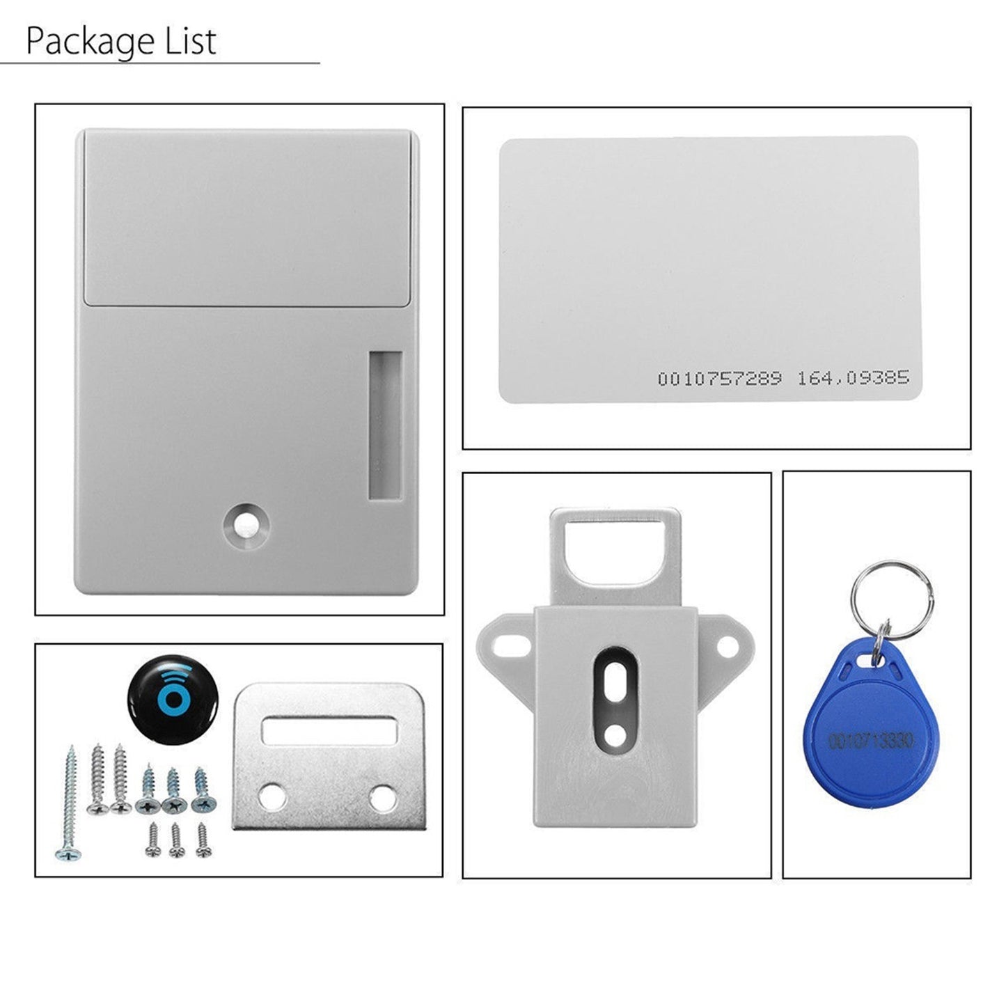 Smart Lock Cabinet Drawer with Battery, IC Card & Key Access
