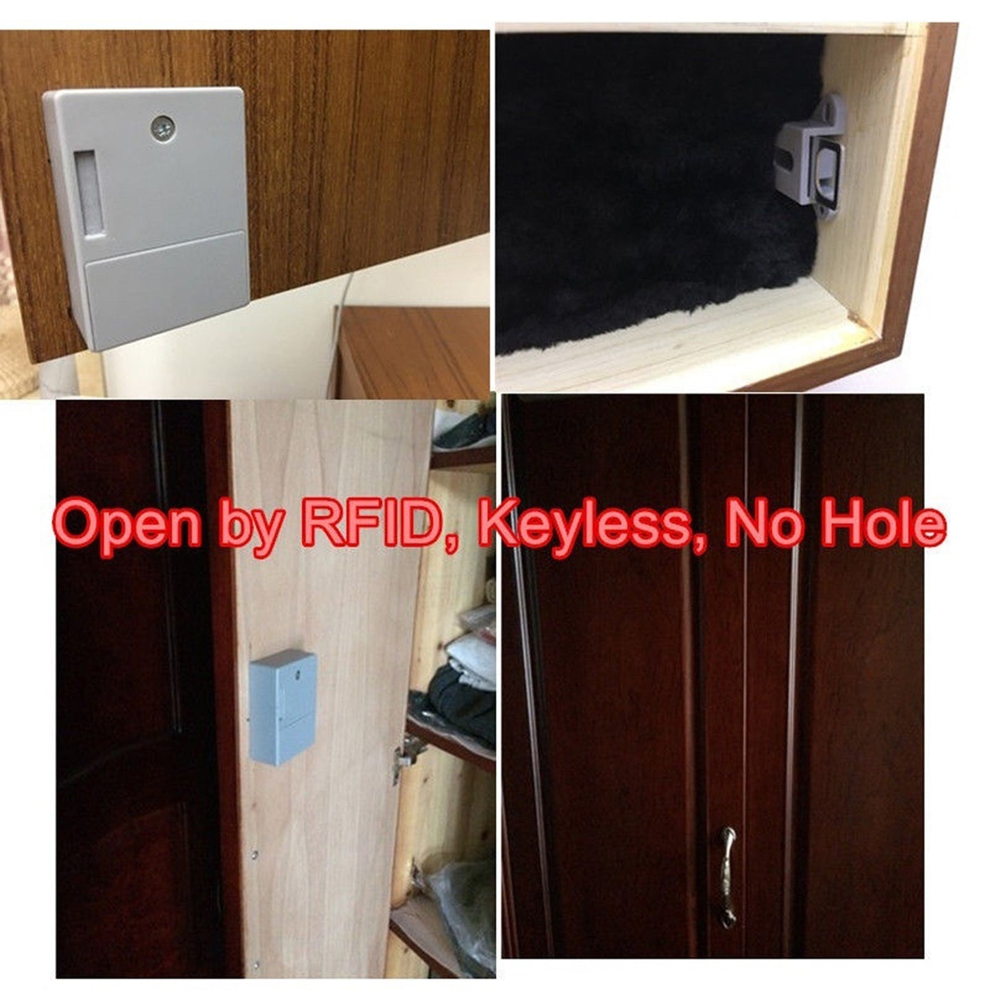 Smart Lock Cabinet Drawer with Battery, IC Card & Key Access