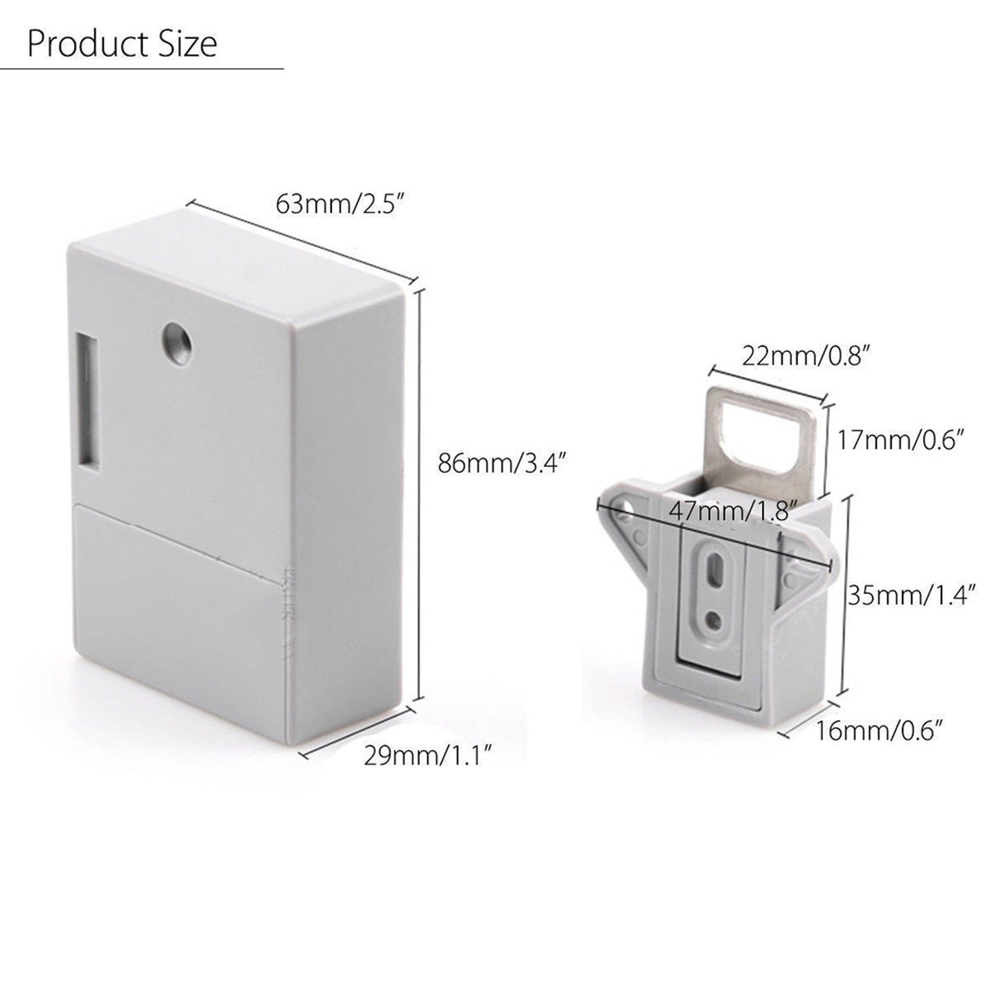 Smart Lock Cabinet Drawer with Battery, IC Card & Key Access
